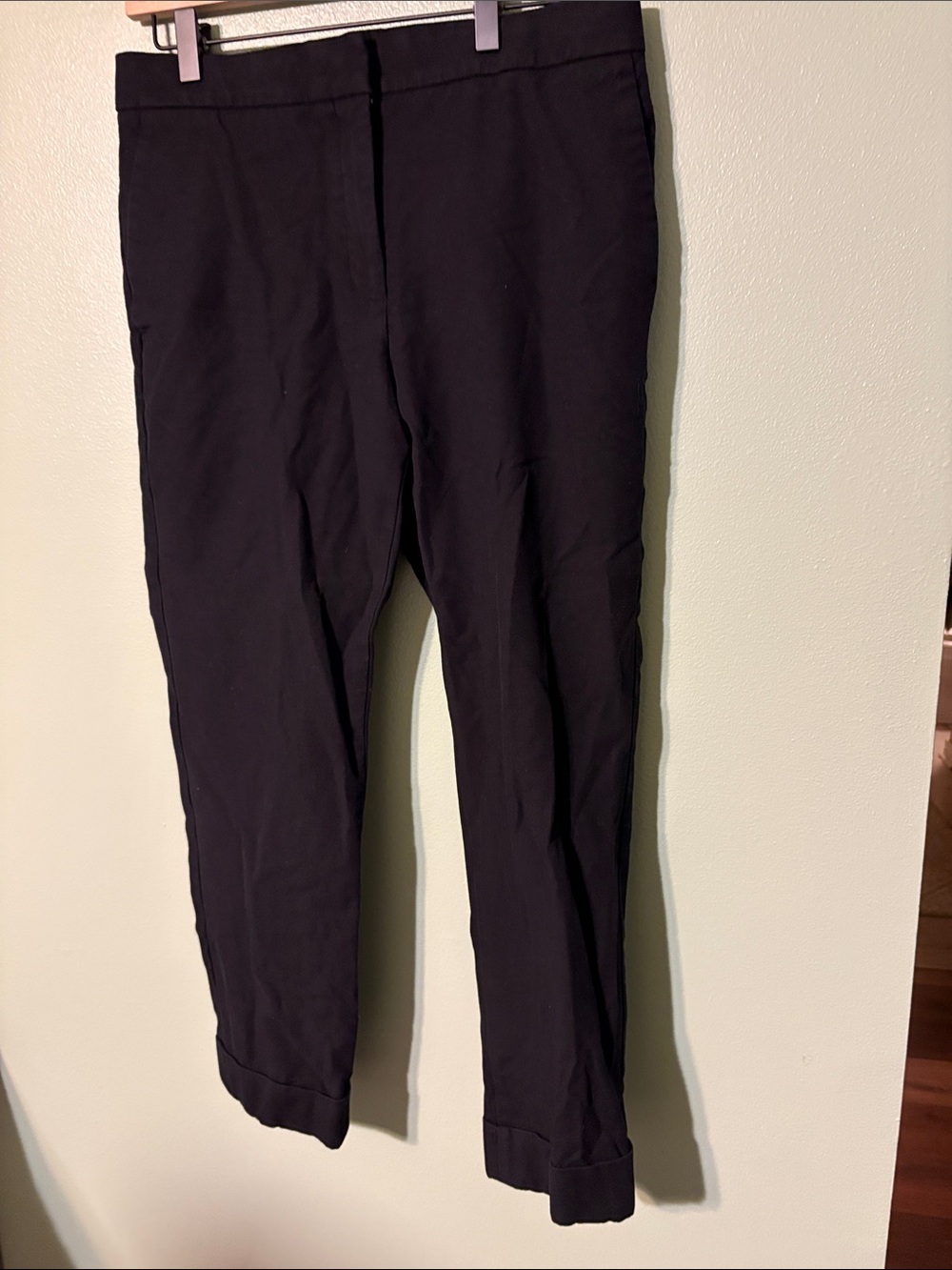 Ann Taylor Black Tailored Ankle Pants with Cuffs